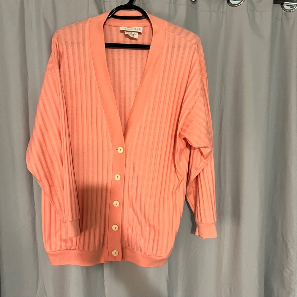 Donnkenny coral cardigan